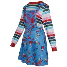 2025 NEW Chucky Costume for Kids Adults Killer Cosplay Girl Women