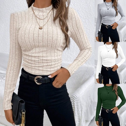 Womens ribbed high neck - womens,