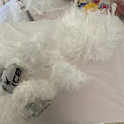 100g white eyelash yarn - white,