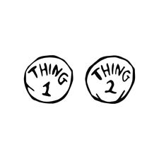 Thing 1 Thing 2 Fancy Dress Up World Book Day Iron On T-shirt Transfer