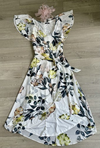 Floral cape wrap dress with - cape,