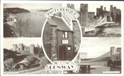 Vintage conwy wales postcard - wales,