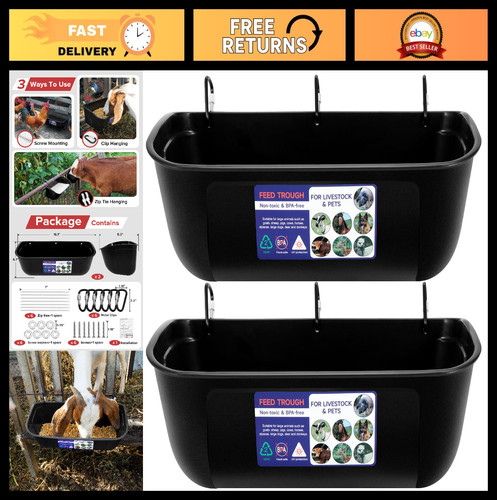 Large quart feed troughs - feed,