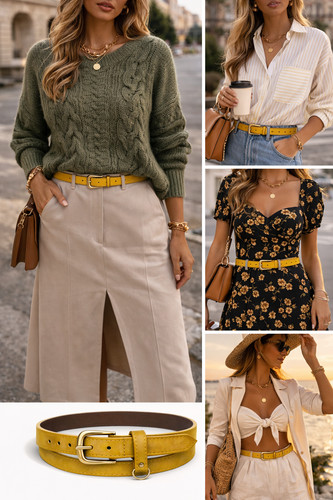 Women mustard skinny - women's,