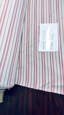 Striped pure silk fabric width