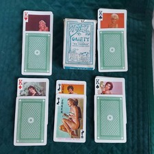 GAIETY "54  Models" Plastic Coated Playing Cards, Original Case, Hong Kong, 1971