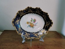Antique Royal Crown Derby Plate, Cobalt Blue, 1901