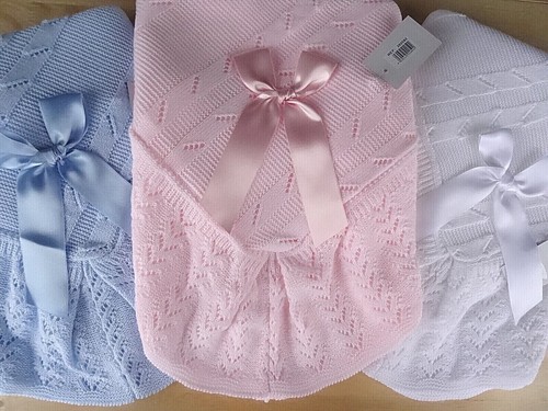 Baby knitted shawl - knitted, blanket