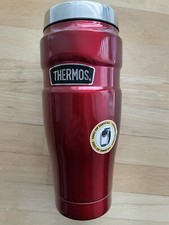 Thermos Stainless King Travel Tumbler Work Mug Ruby Red Tea Hook 470ml SCRATCH