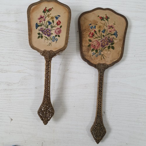 Vintage floral mirror and - vintage,