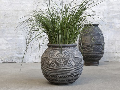 Large 28cm french stone vase - 28cm,