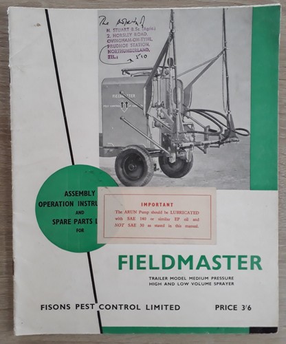 Fisons fieldmaster trailer - fisons,