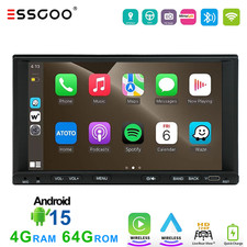 Android 15 4+64G CarPlay 7" Double 2DIN Car Stereo Touch Screen GPS Bluetooth FM