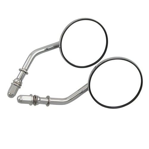 Chrome round motorcycle wing - chrome,