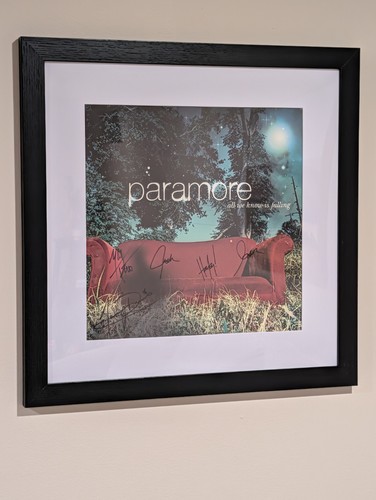 Paramore signed poster 12x12 - signed,