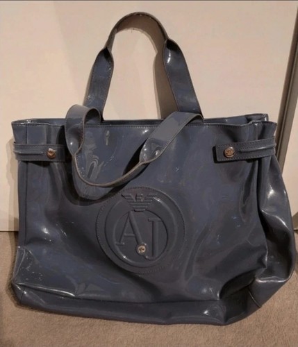 Armani jeans grey patent - armani,