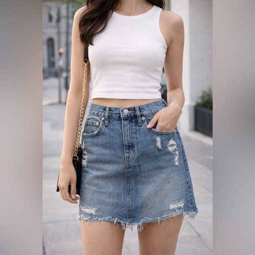 Gap blue denim skirt - blue,