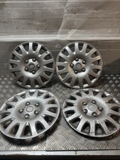 Set of fiat 500 Ford KA 14 inch Wheel Trims Hub Caps x4 one all bracket broken