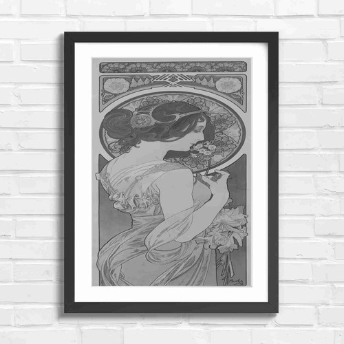 Art nouveau woman floral - art,