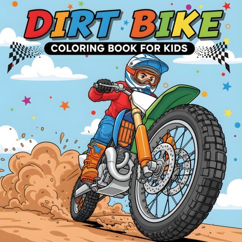 Dirt bike coloring book - bike,