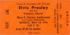 Elvis presley concert - elvis, ticket