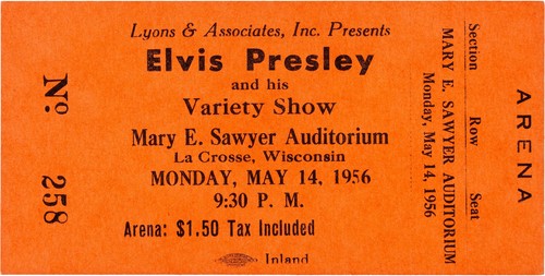 Elvis presley concert - elvis, ticket