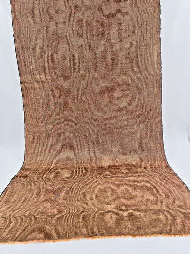 Cinnamon brown silk moire - cinnamon,