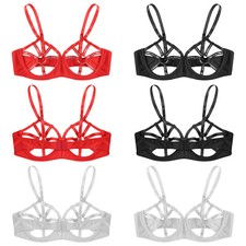 Womens Bras Breathable Top Ultra-soft Bra Cutout Cup Underwear Underwired Tops