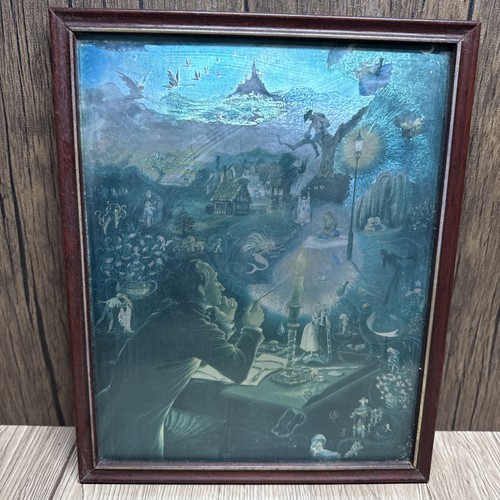 Vintage dufex foil art - foil, framed