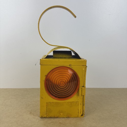 Vintage railway warning lamp - railway,