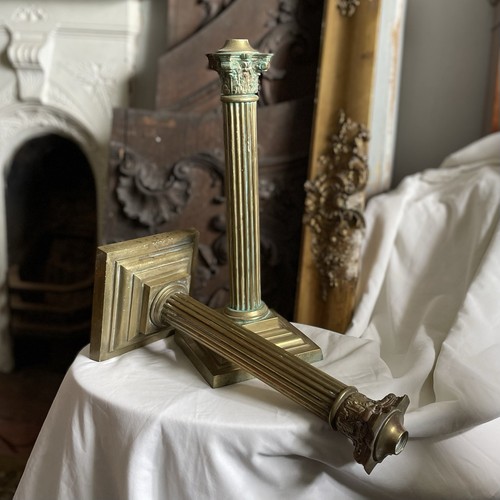 Pair heavy victorian - victorian, brass
