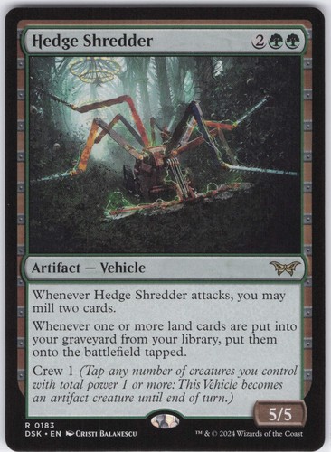 Hedge shredder 183 duskmourn - shredder, #183