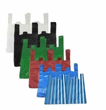 Plastic Vest Carrier Bags Blue