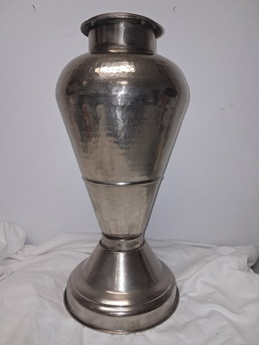 Silver floor vase - silver,