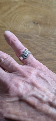 Stainless steel dress ring - stainless,