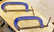 2. Vintage Record 8" G Clamp Heavy Duty Fine Thread Drop Handle Made in England