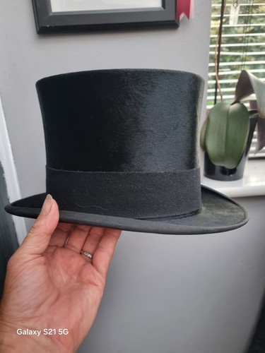 Silk top hat - silk, vintage