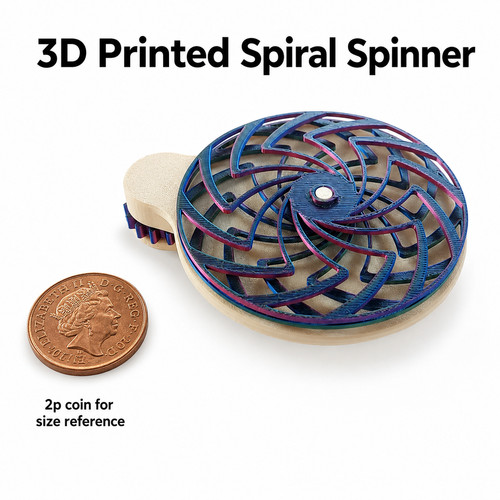 Printed kinetic spiral - 3d,
