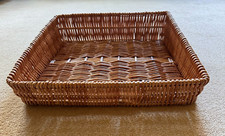 Large wicker woven display basket (51x47cm) ~  great condition.  