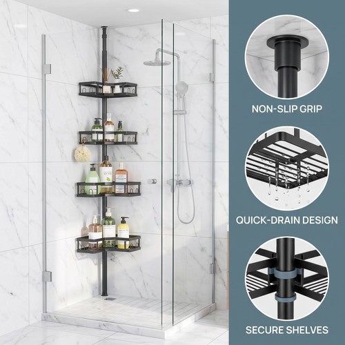 Tier telescopic bathroom - telescopic,