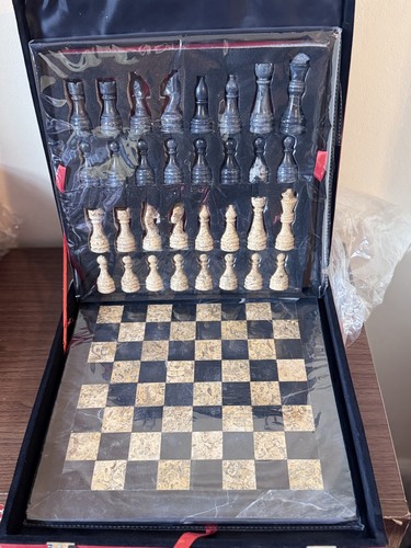 Heavy onyx stone - chess, set