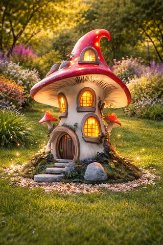 Flat fairy house garden - 2d,