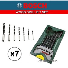BOSCH Wood Drill Bit Set X-Pro Brad Point x7 Drill Bits Lip Spur Bit Holder Case