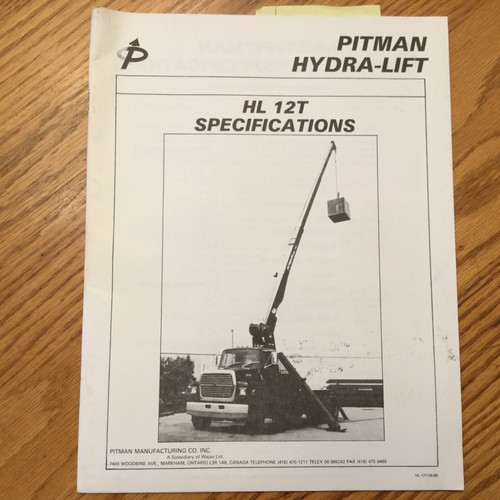 Pitman palfinger 12t sales - pitman, ht-12t
