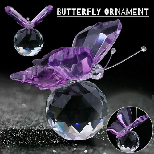 Crystal glass purple - crystal, flying