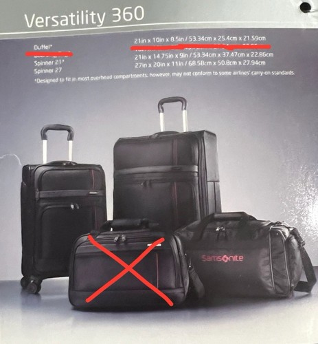 Samsonite luggage set - 3, pc
