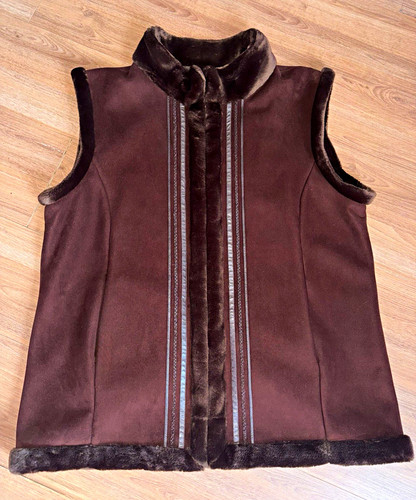 Elvi womens brown faux - , fur