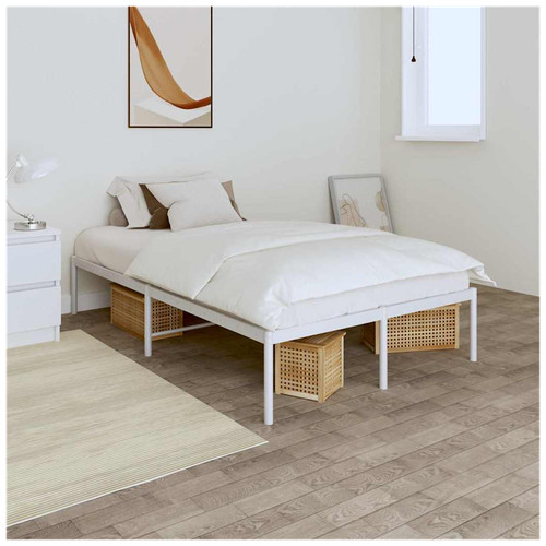 Bed frame white - white, steel