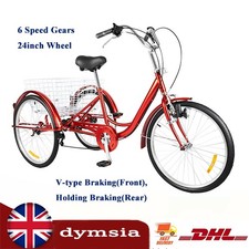 24inch Adult Tricycle 6-Speed