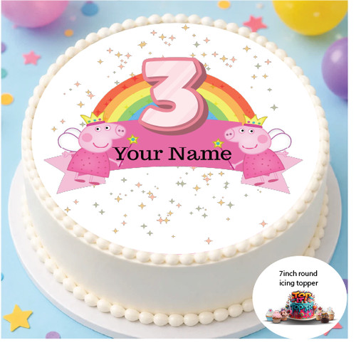 Peppa pig edible cake - peppa,
